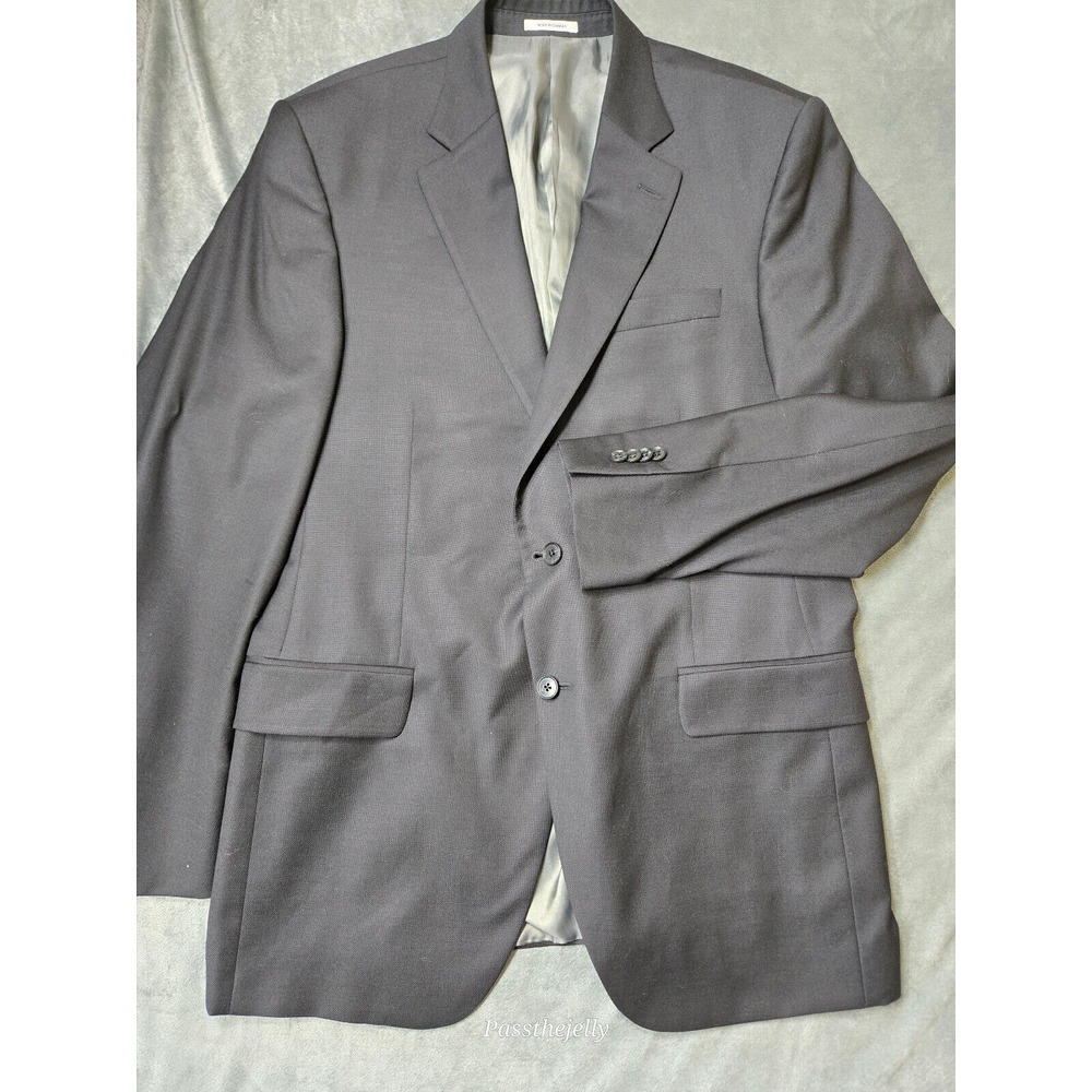Peter Millar Mens Blazer 42T 100% Wool Black Sport‎ Coat Two Button EUC